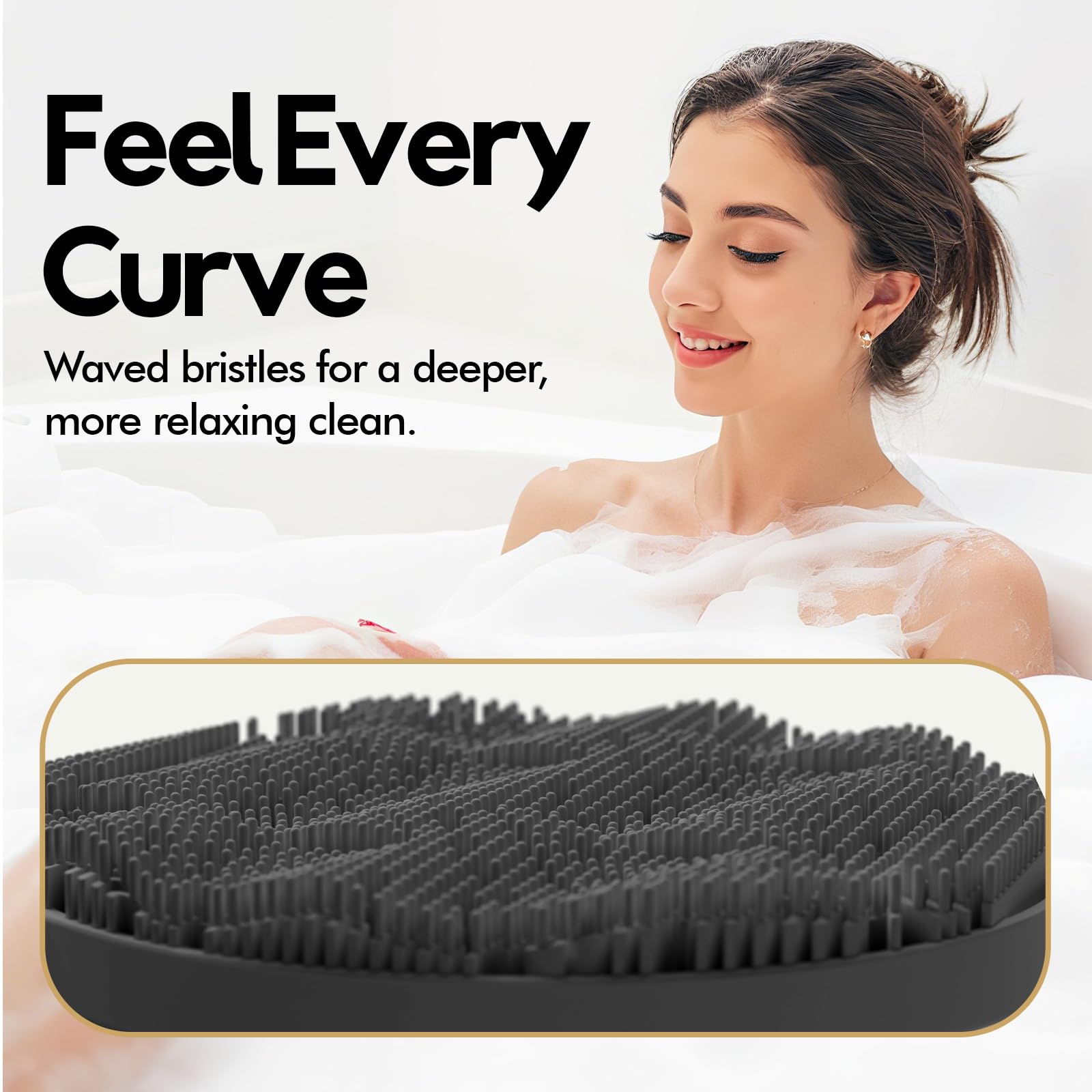 Zennow exfoliante de silicona con diseño bucle fino para espuma uniforme.