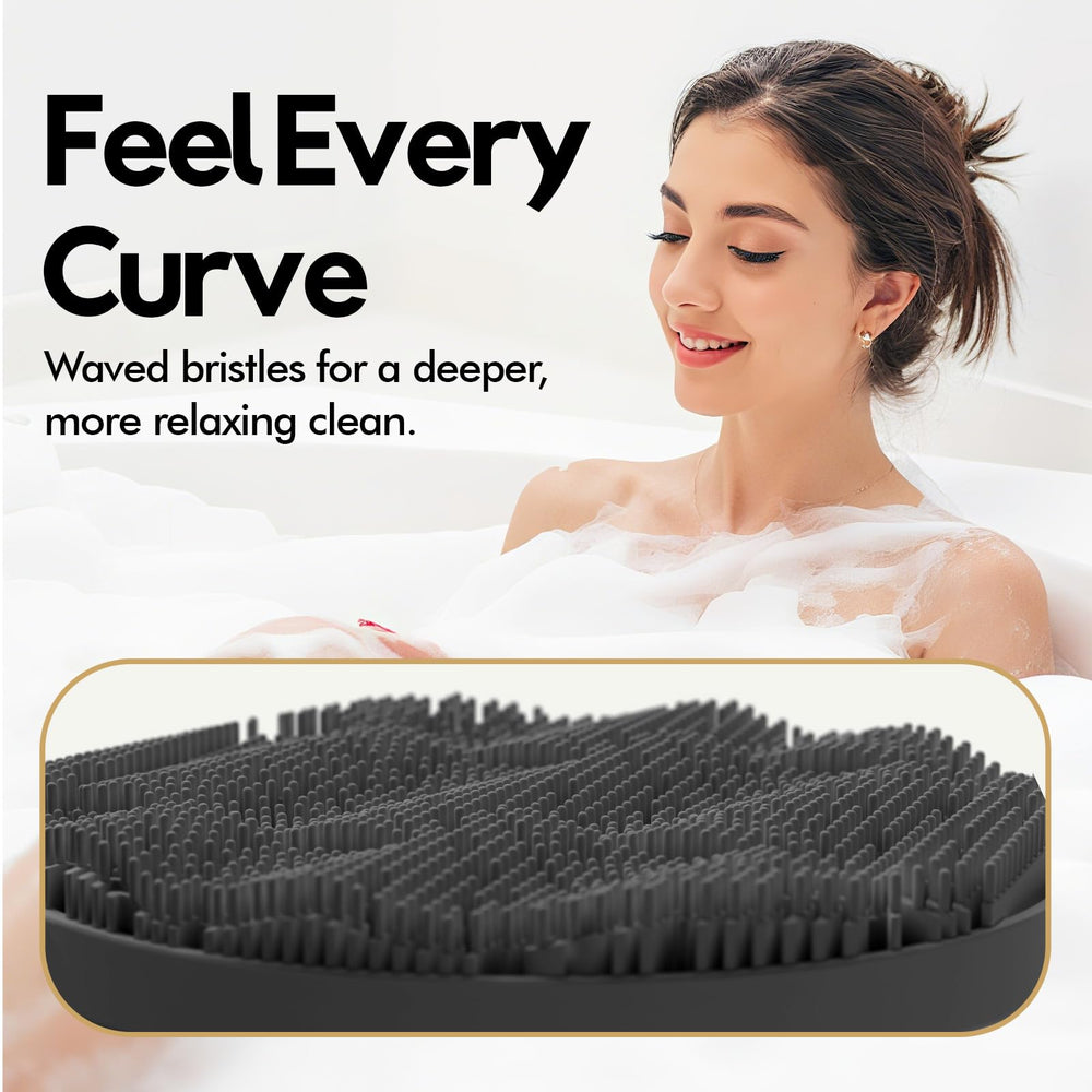 Zennow exfoliante de silicona con diseño bucle fino para espuma uniforme.