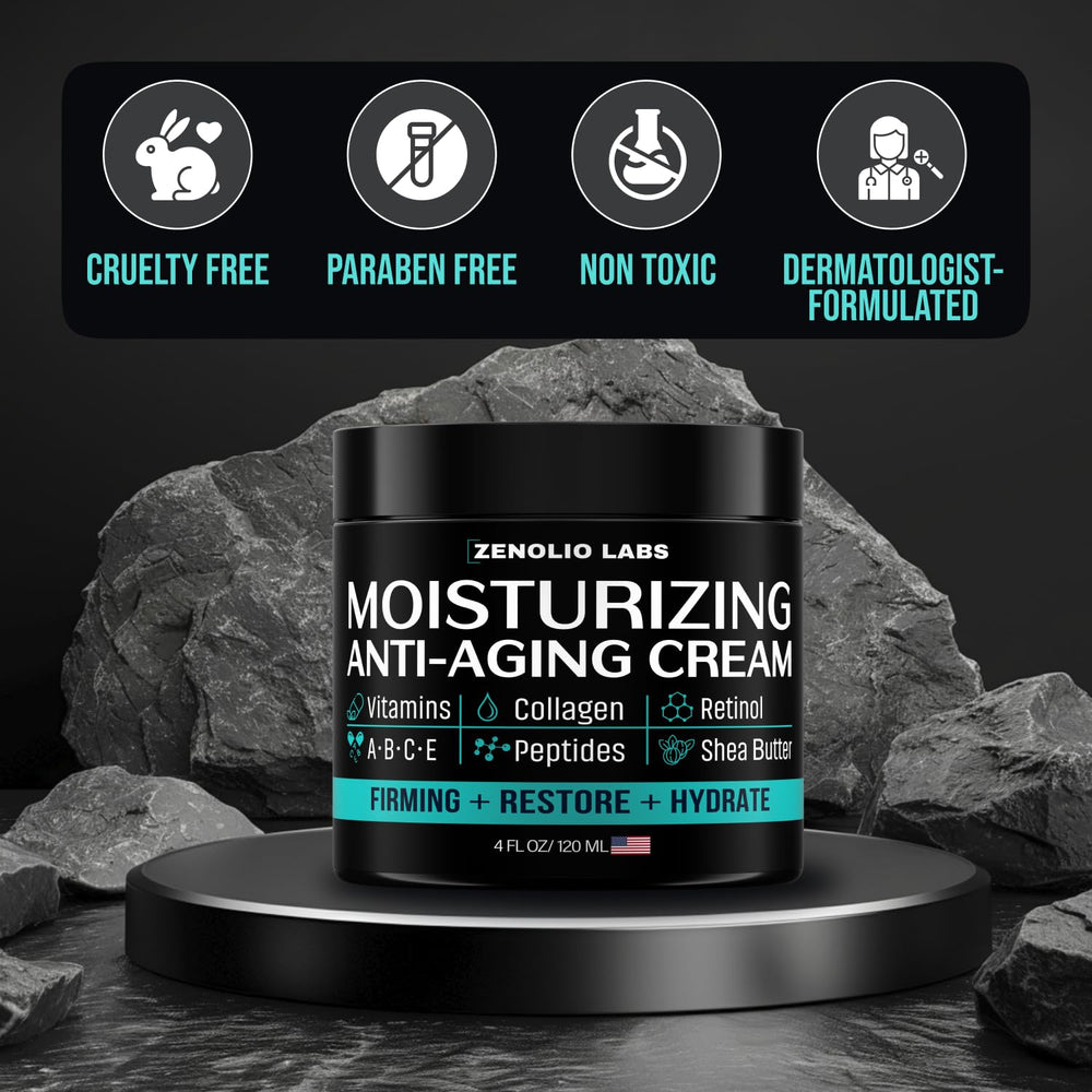 Zenolio Labs vitaminas E y A brindan nutrición nocturna a la piel.