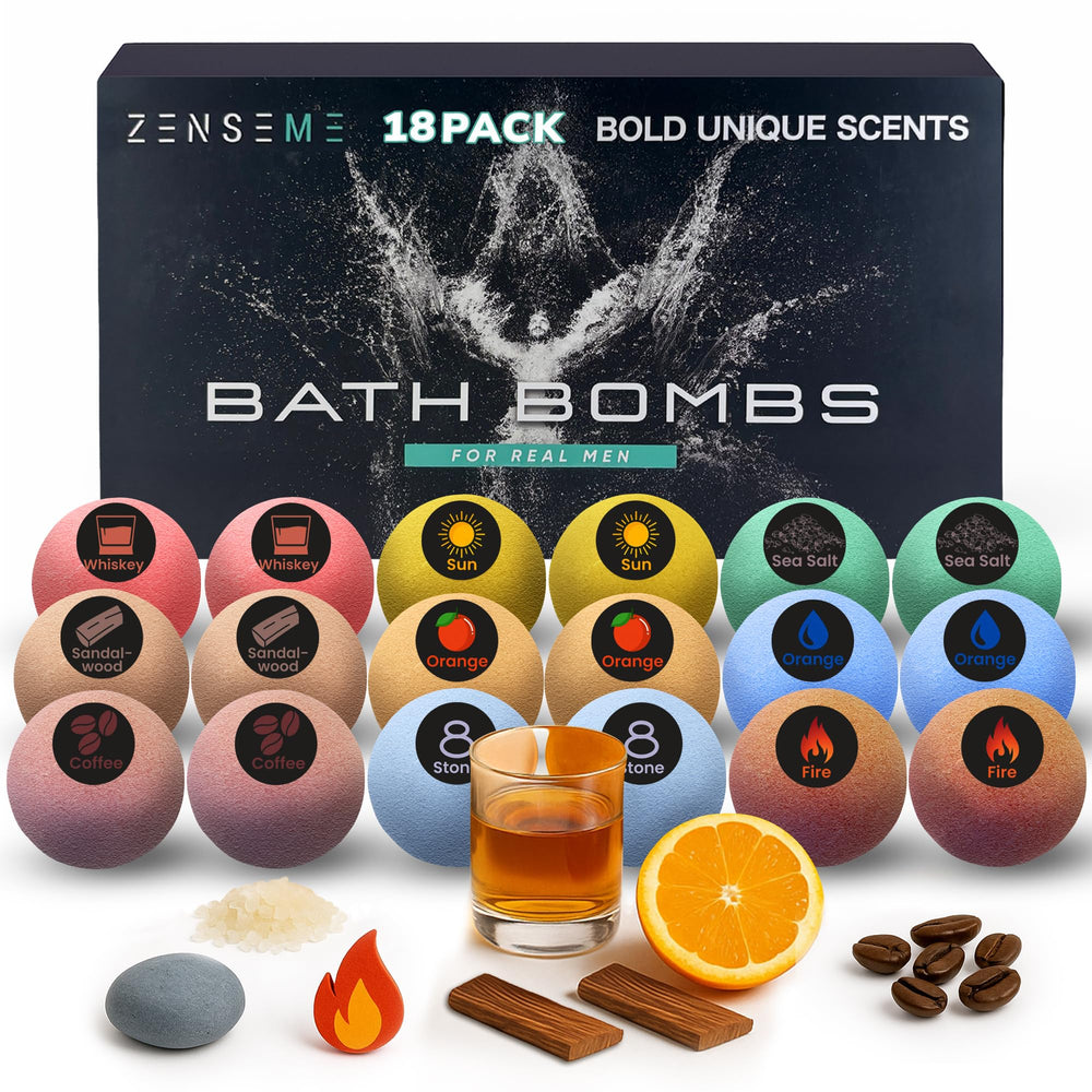 Bombas ZenseMe para hombre con aroma a café, ideal para despertar sentidos en la ducha