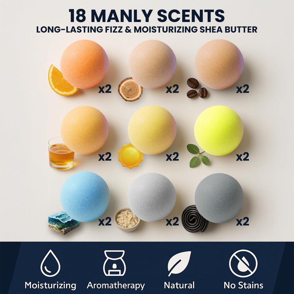 ZenseMe bombas de baño para hombre con cedro: fragancia masculina y revitalizante.