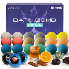 ZenseMe bombas de baño para hombre con sandalo: aroma calmante y relajante.