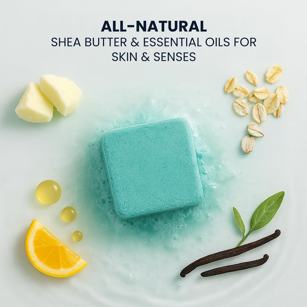 ZenseMe bomba de baño para hombres, aroma aloe vera, piel hidratada.