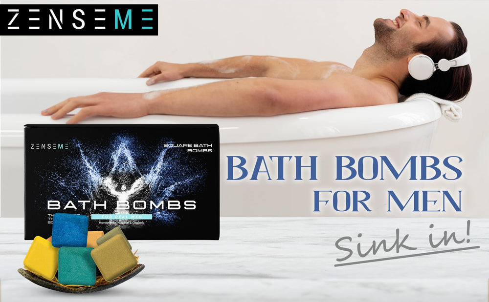 ZenseMe bomba de baño para hombres, aroma eucalipto, alivio muscular.