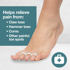 ZenToes almohadilla gel dedo martillo alivia presión y mantiene el dedo en posición