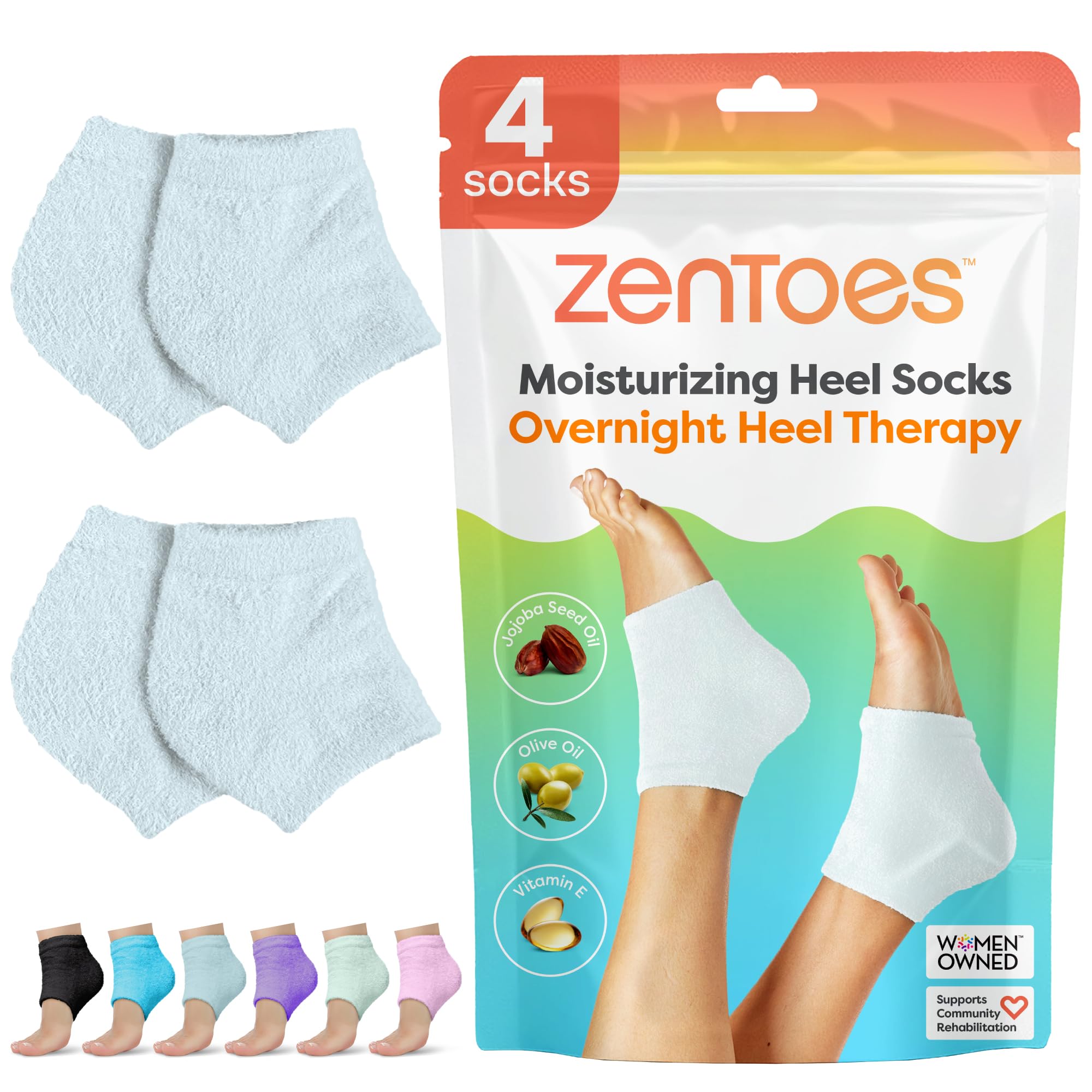 Calcetines ZenToes para hidratación nocturna de pies.