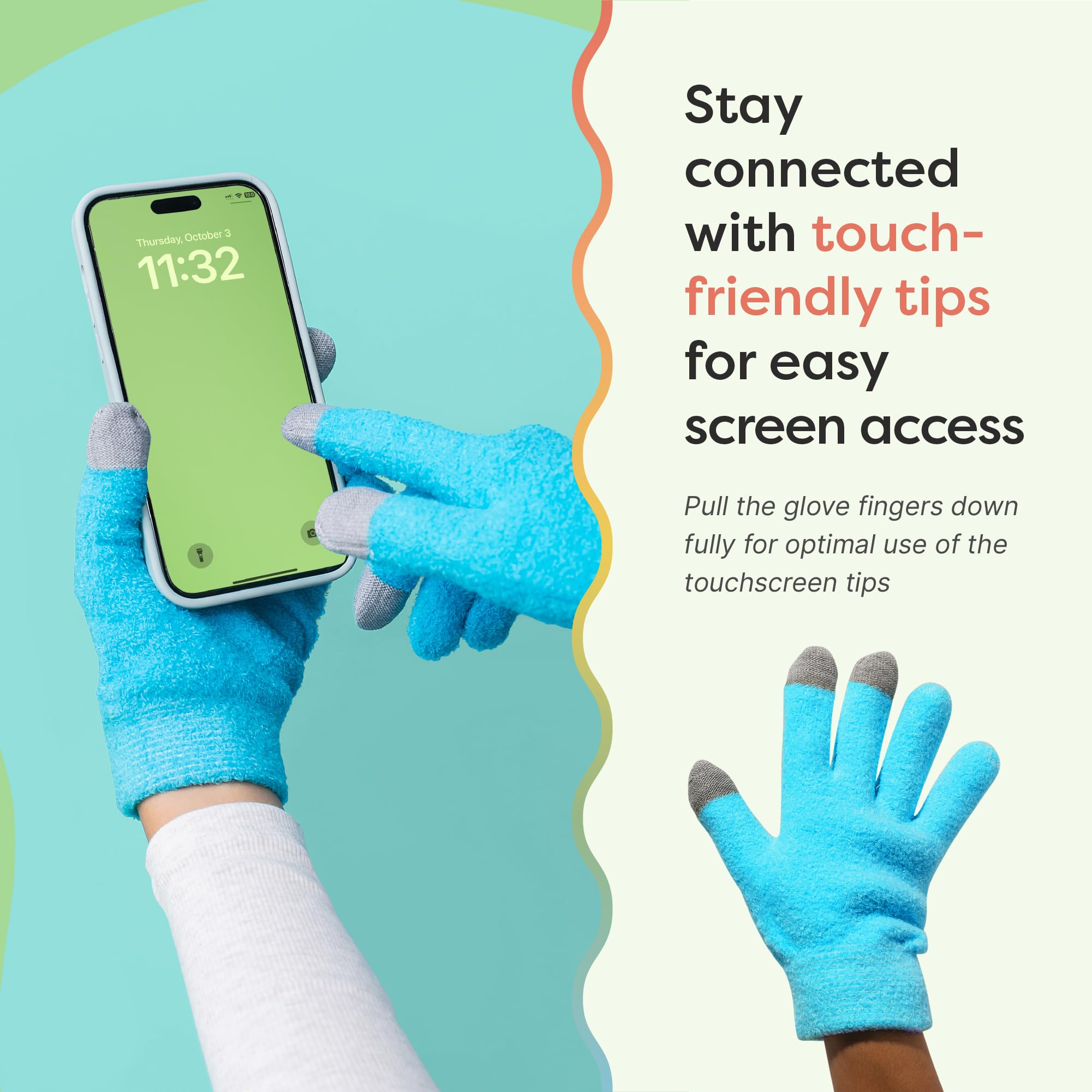 ZenToes guantes talla OSFM para adaptarse a la mayoría de manos.