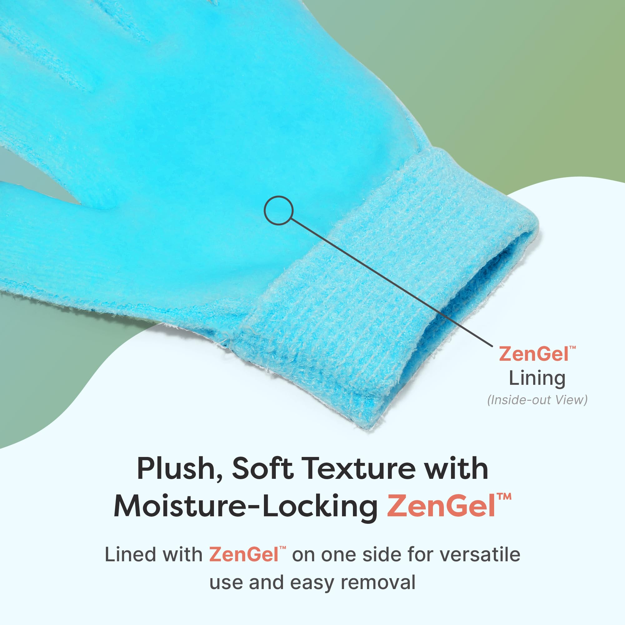 ZenToes guantes suaves y sin látex para uso nocturno.