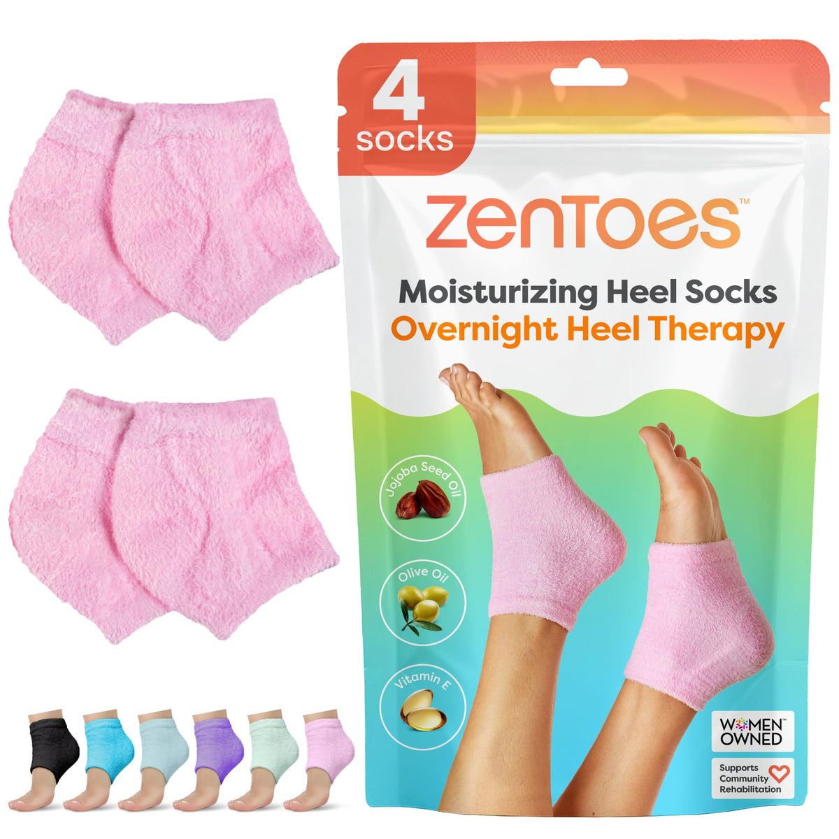 ZenToes medias hidratantes para talones, ofrecen suavidad en casa
