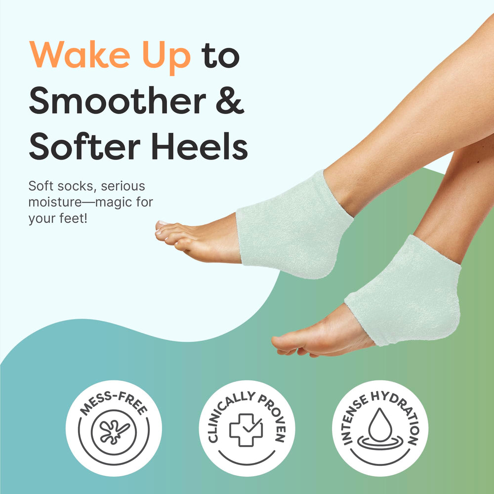 ZenToes revestimiento gel nutritivo en los talones para hidratación suave.