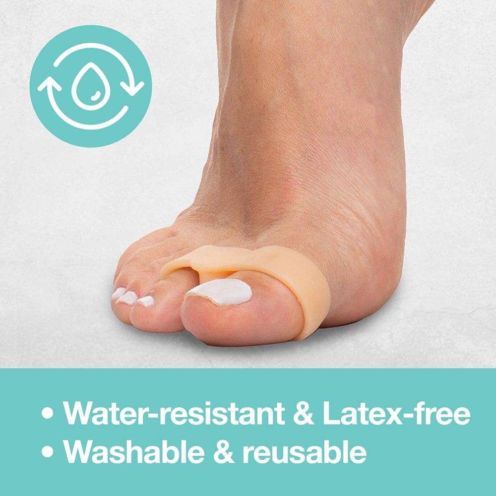 ZenToes gel separador de dedos dentro de un zapato discreto