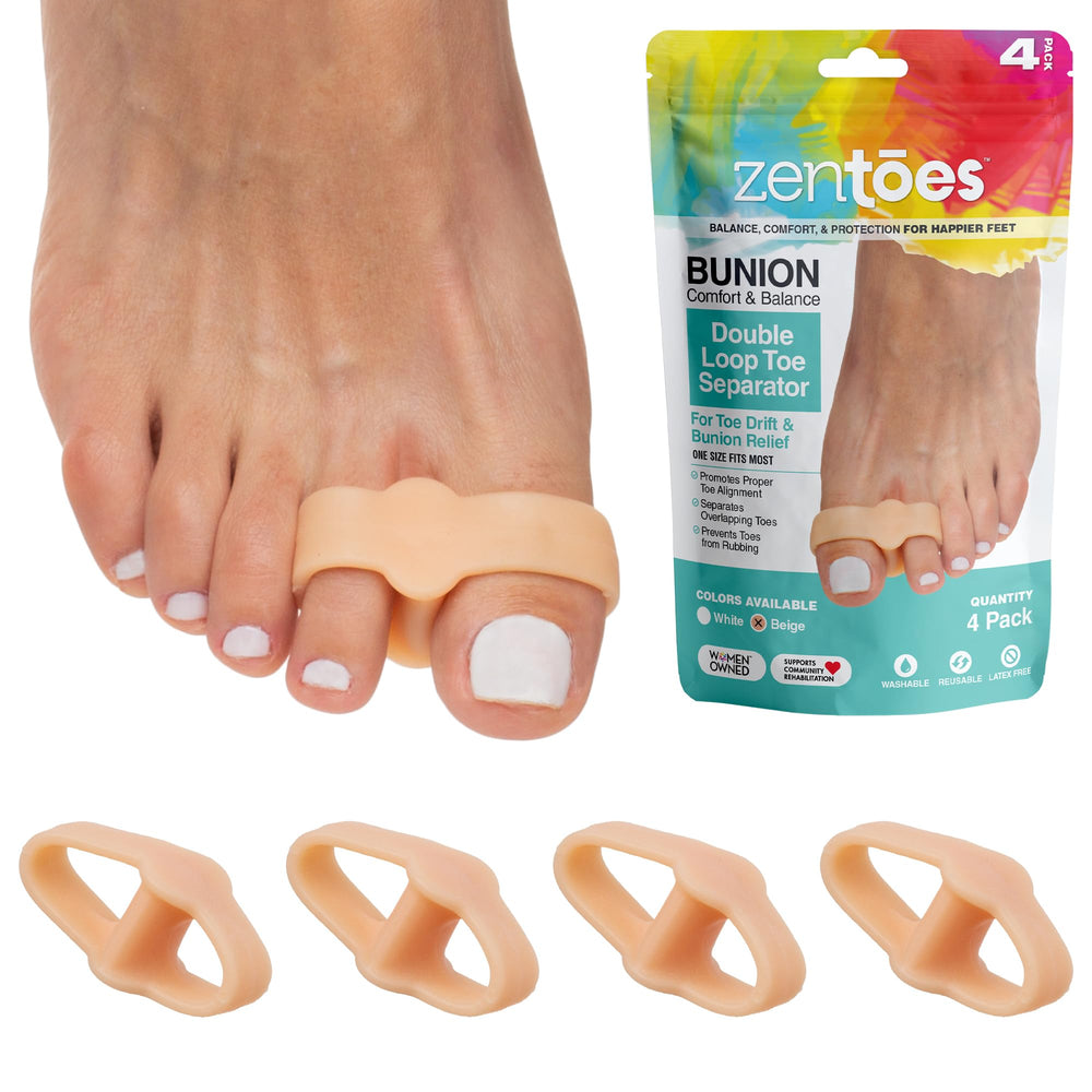 ZenToes separadores de dedos en gel para bunion y uso diario cómodo