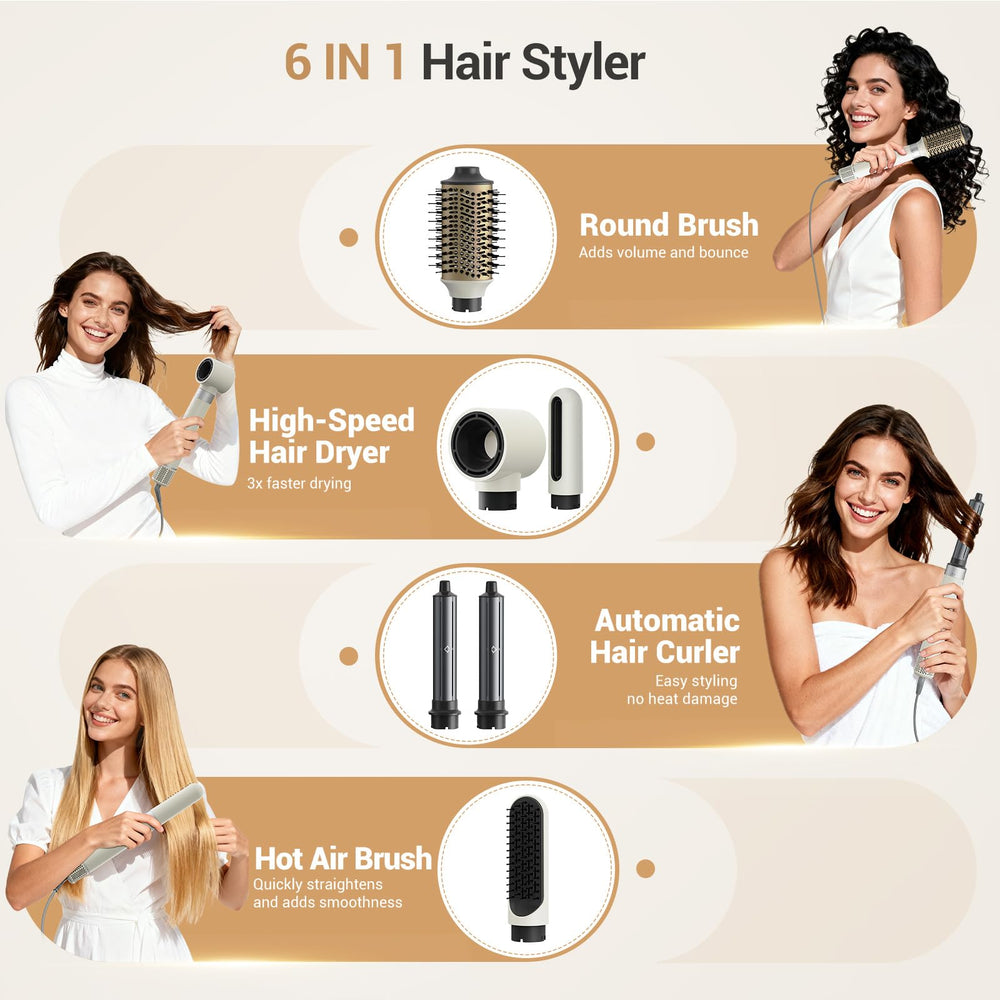 Zephyrluxe 6-en-1 Styler: rizos automáticos para un look de salón en casa