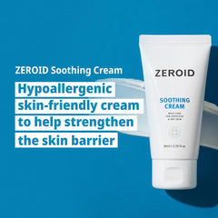 ZEROID Crème apaisante visage s applique rapidement sans film gras.