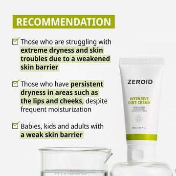 Zeroid Intensive Crème Visage ingrédients: beurres de cacao et karité.