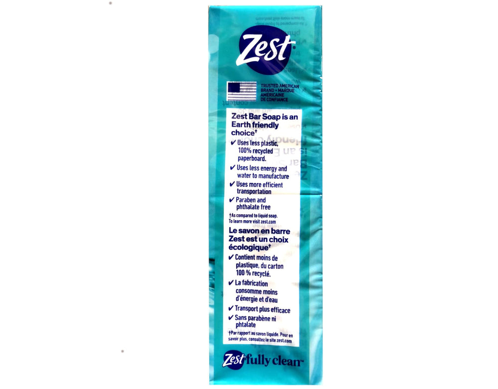 Zest Aqua empaque destaca parabenos, ftalatos y químicos agresivos ausentes