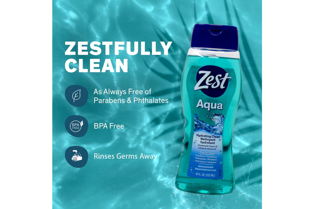 Zest Aqua: experiencia fresca y suave para todo tipo de piel.