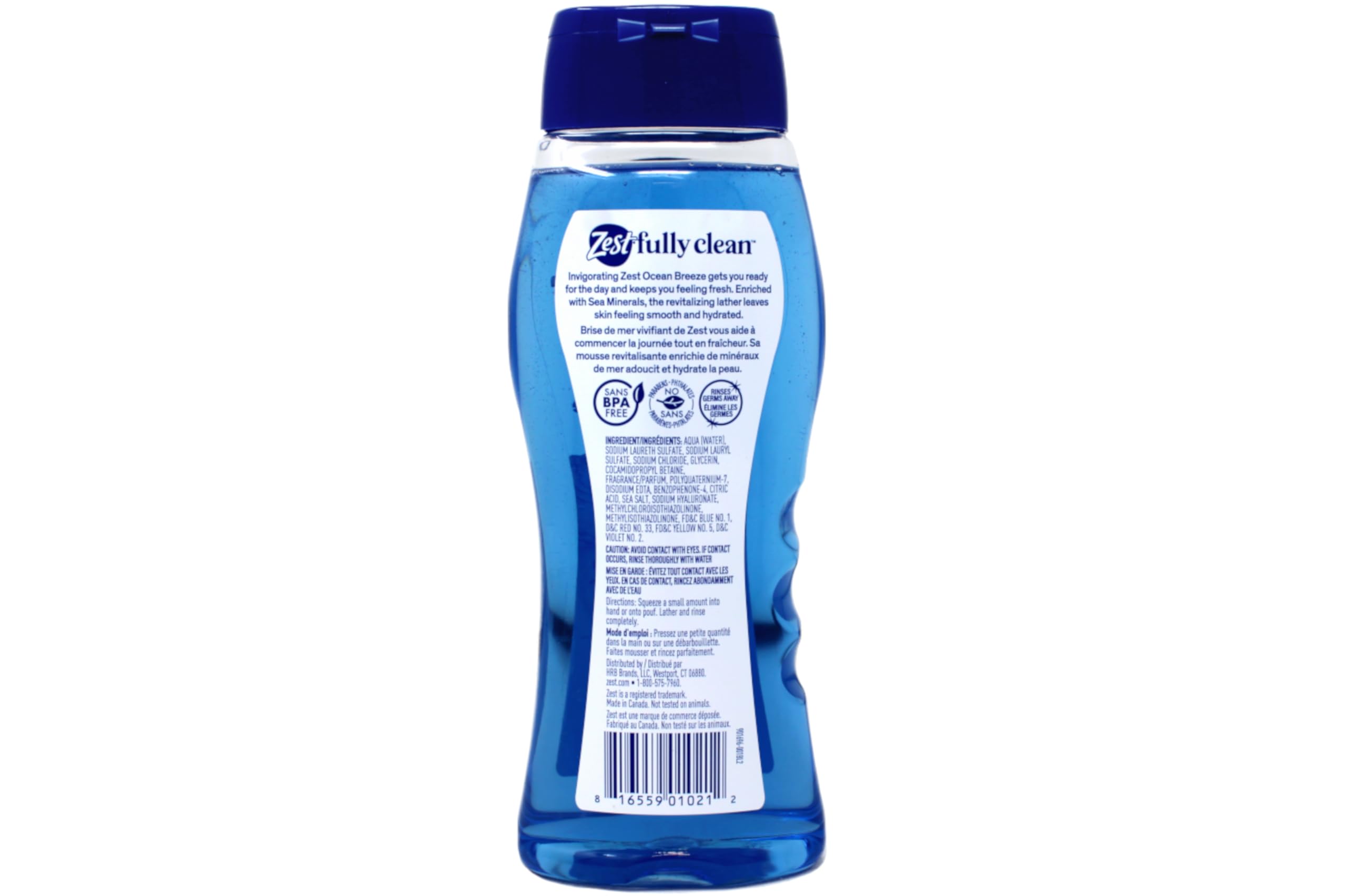 Zest Gel Douche Texture hydratante procure douceur après chaque douche.
