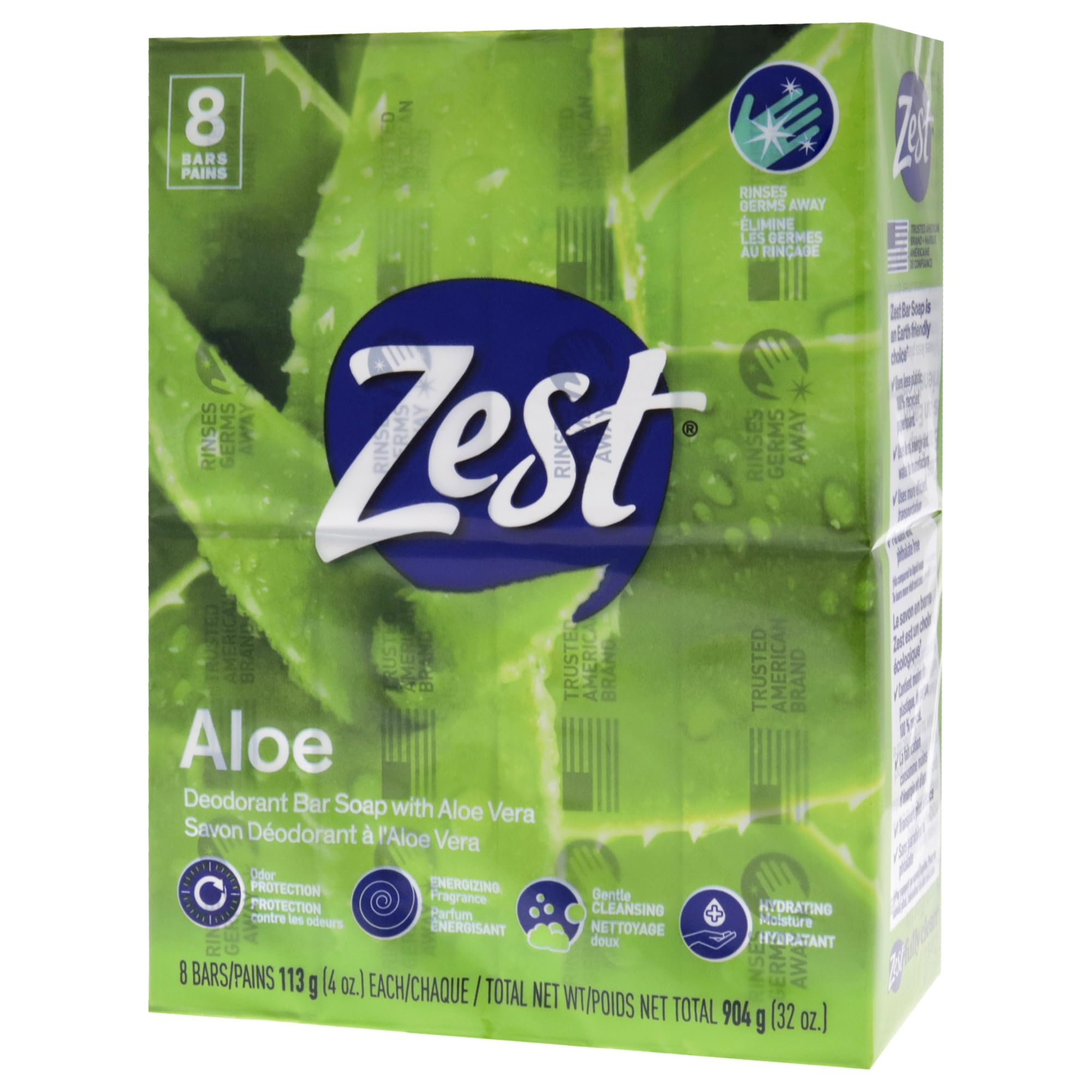 Zest Jabon Aloe Fresco, aroma refrescante para empezar el día