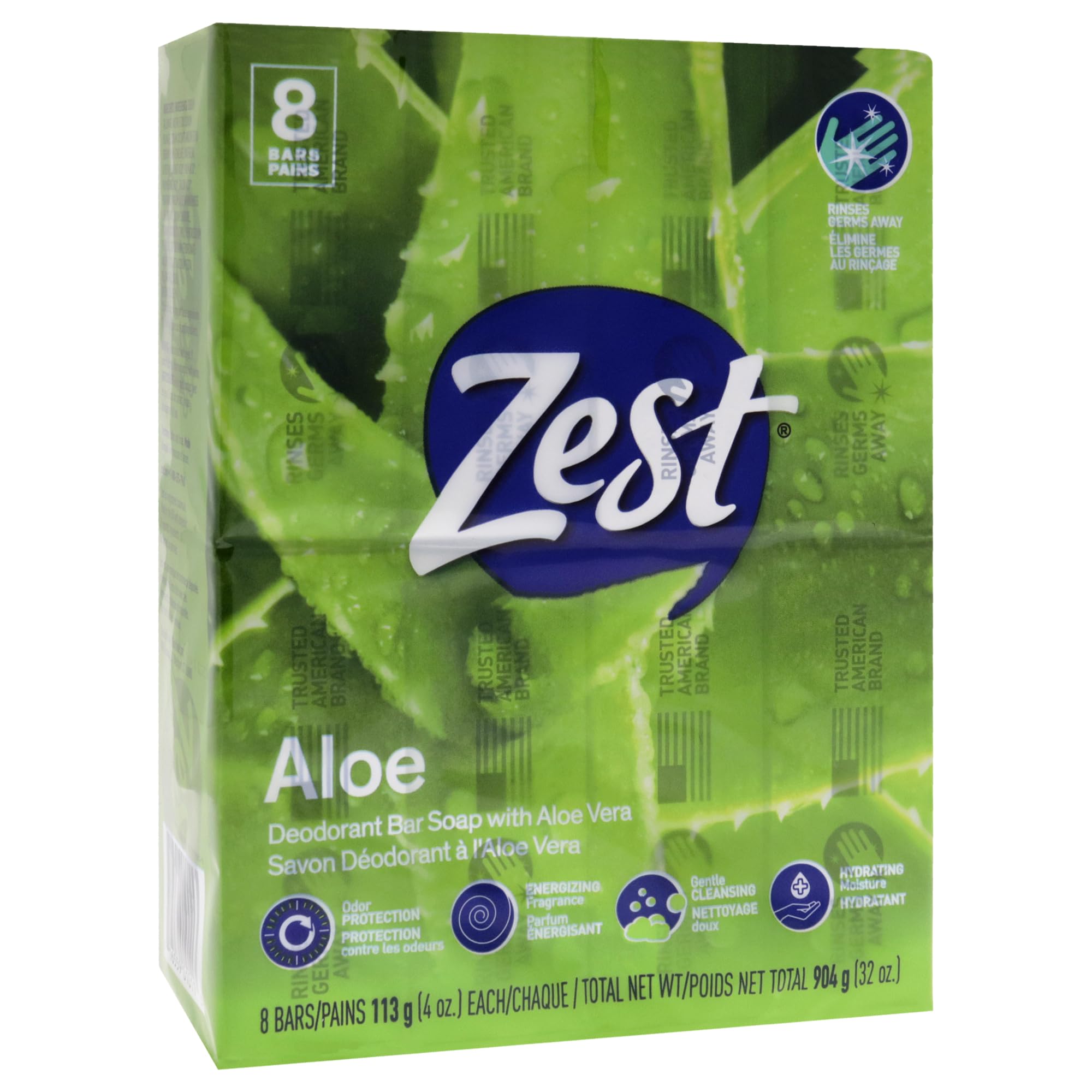 Zest Jabon Aloe Fresco, espuma cremosa para ducha suave