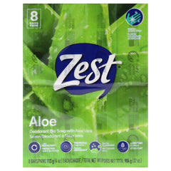 Zest Jabon Aloe Fresco, barra de jabón con aroma fresco