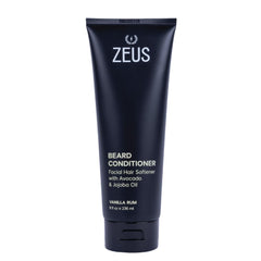 Envase del ZEUS Acondicionador para barba con té verde para hidratación suave.