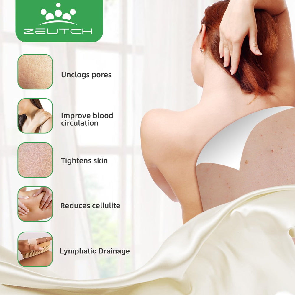 Zeutch Premium Dry Brushing: detalle de cerdas de jabalí para exfoliar sin irritación.
