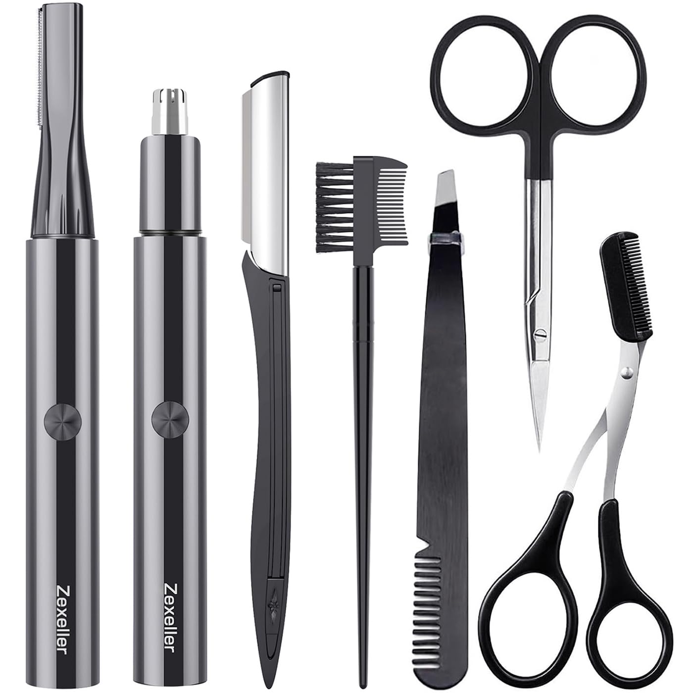 ZEXELLER kit 7 en 1 para cejas y nariz, cuidado seguro en casa
