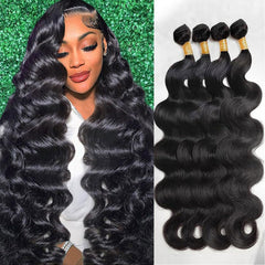 ZGGTL cabello ondulado cuerpo 18 pulgadas, extensión suave para un look natural