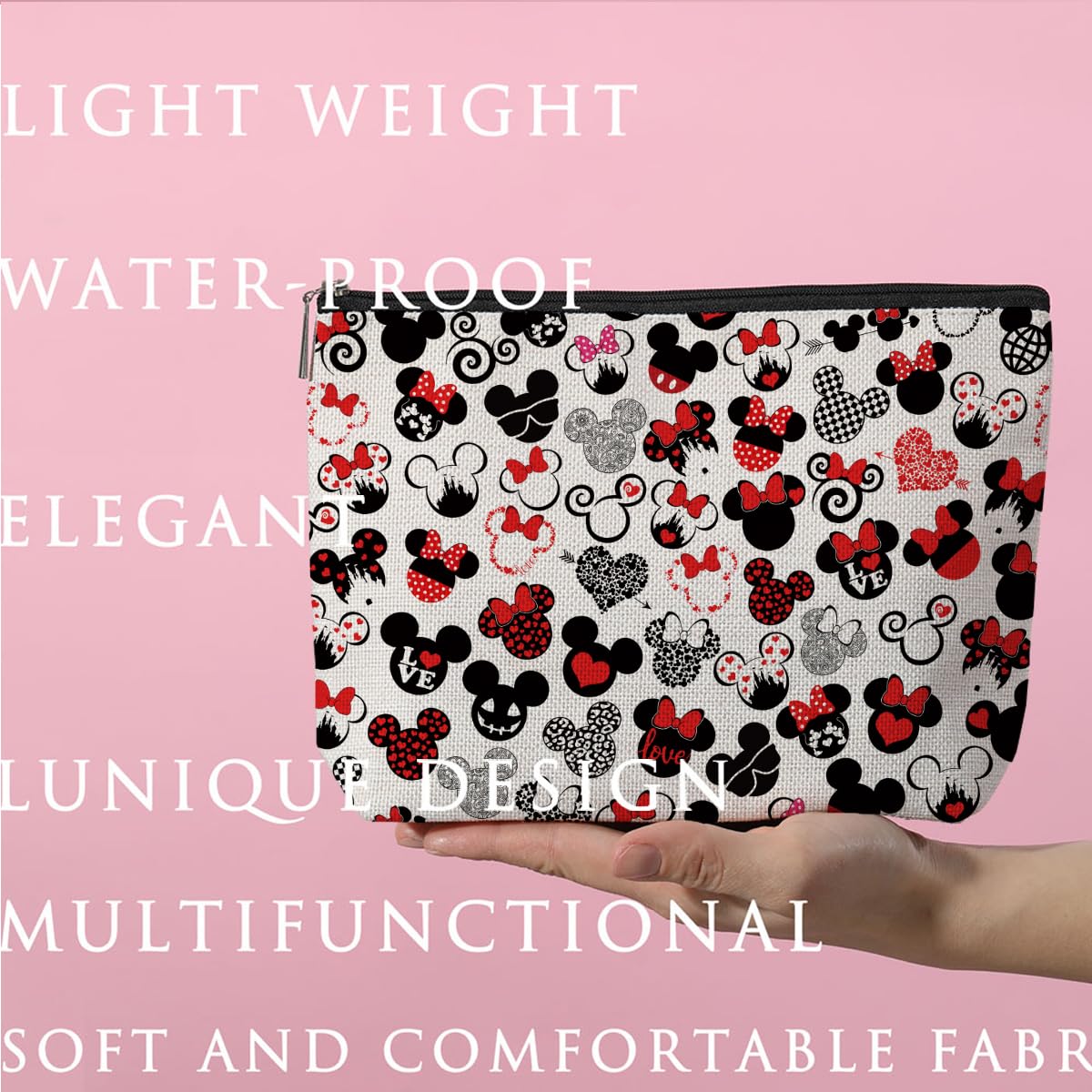 ZHAMEN bolsa de maquillaje para viaje, modelo ligero y compacto.