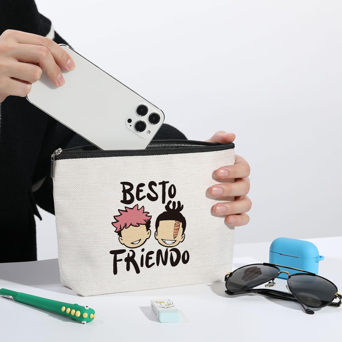 Bolsa multifuncional ZHAMEN para cosméticos, documentos o accesorios