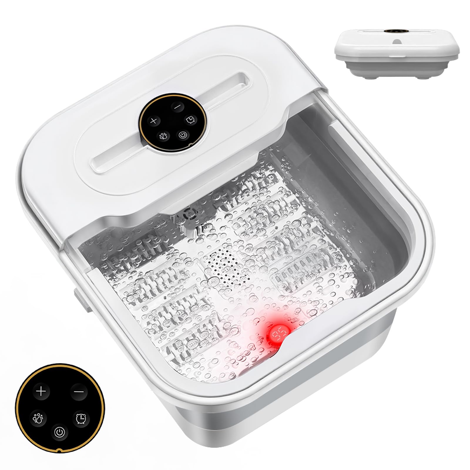 ZhanHao Foot Spa con calor y control remoto para relajación en casa.