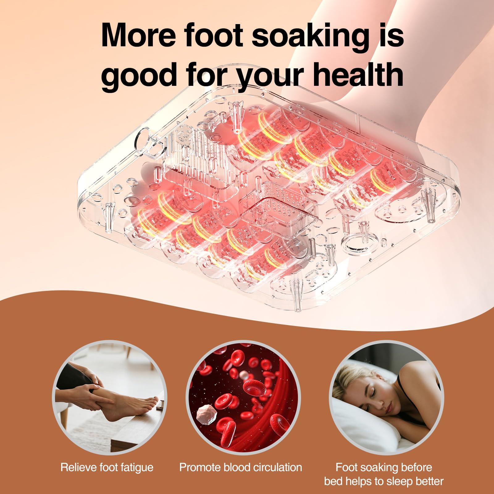 ZhanHao Foot Spa plegable y estable para guardar fácilmente.