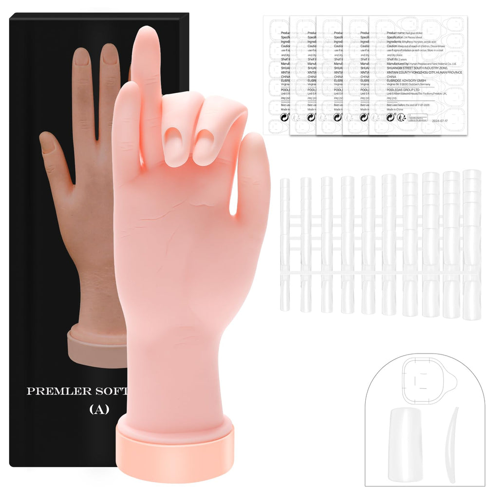 Zhaoyao mano práctica para uñas acrílicas, experiencia realista para practicar detalles