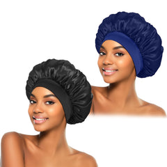 ZHENSILK bonete de seda para dormir, conjunto de 2 piezas para cabello suave.