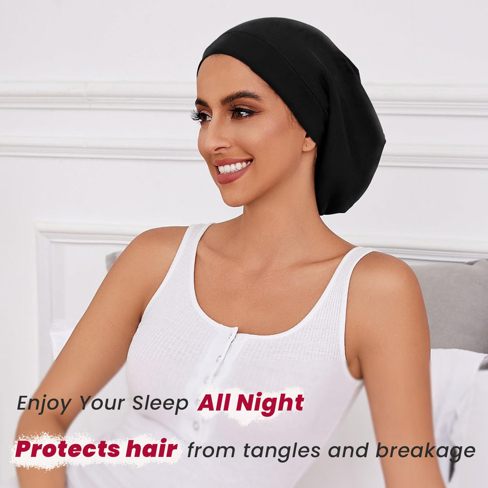 Interior de seda ZHENSILK del gorro, doble capa para cabello delicado