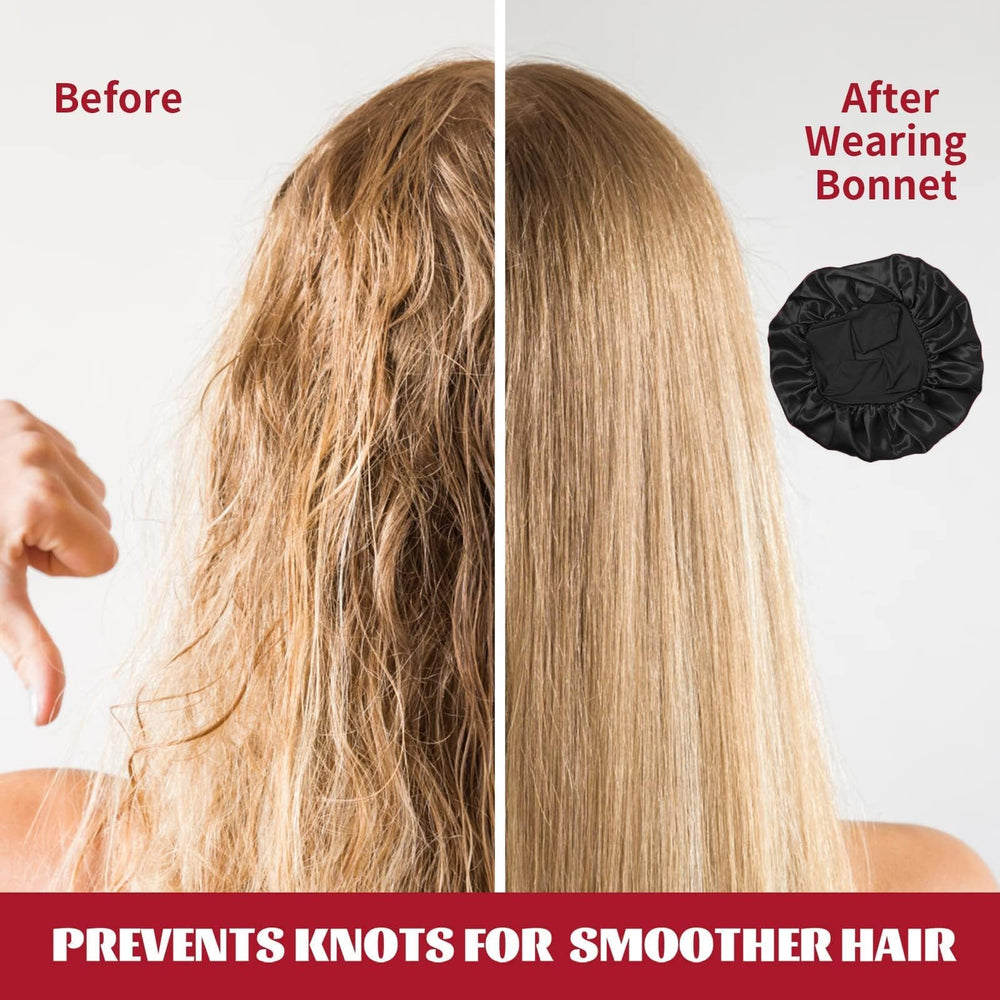 ZHENSILK bonete protege el cabello reduciendo la fricción durante el sueño.