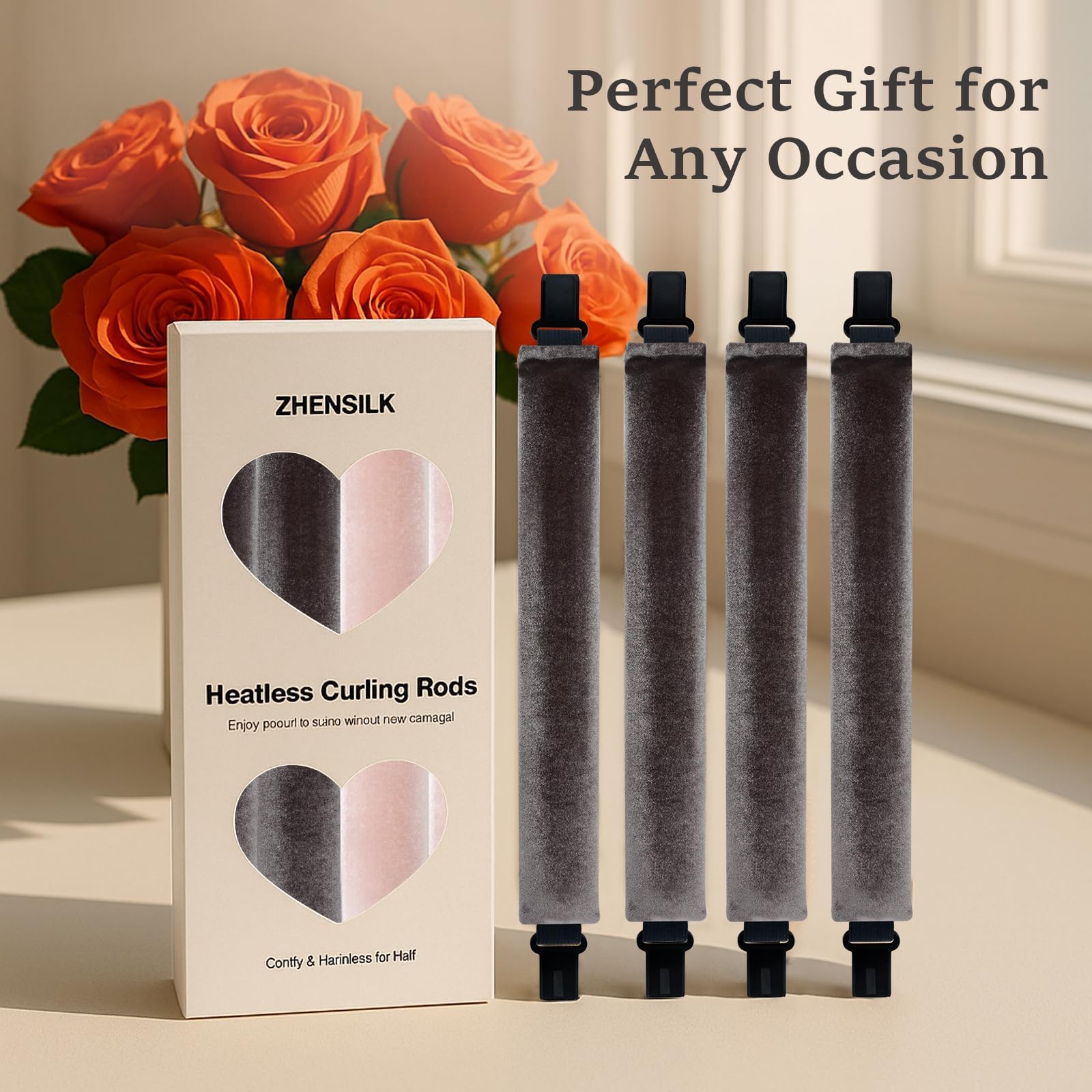 ZHENSILK rizadores sin calor para ondas naturales, resultados potenciales sin calor.