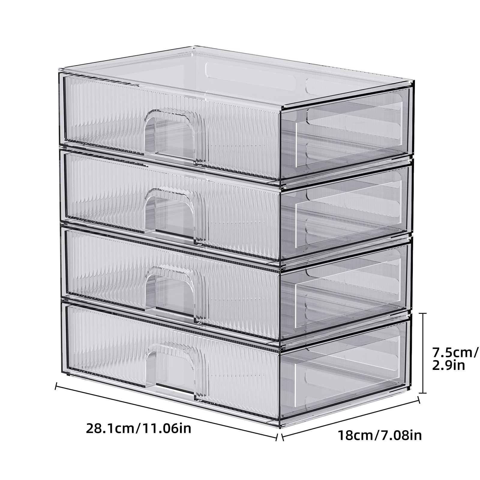 ZHIAI organizador acrilico para cocina, guarda especias y pequenos envases con visibilidad.