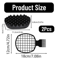 Cepillo de agujas de acero inoxidable ZHLKHIOP para masajes suaves del cuero cabelludo.