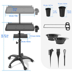 ZHOOGE carro rodante con soporte de herramientas para flujo de trabajo ordenado.