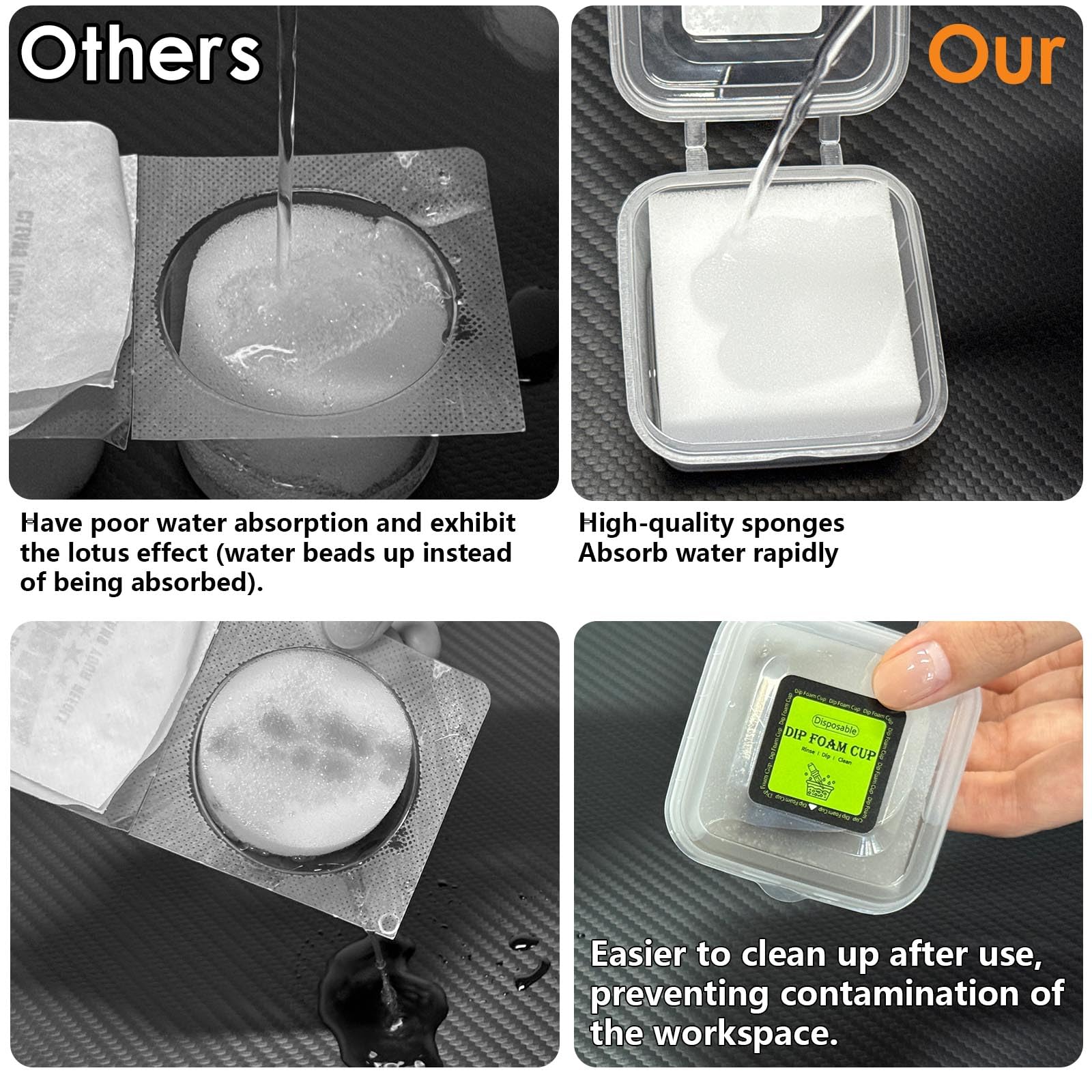 ZHOOGE tazas de espuma para inmersión compatibilidad universal con agujas.