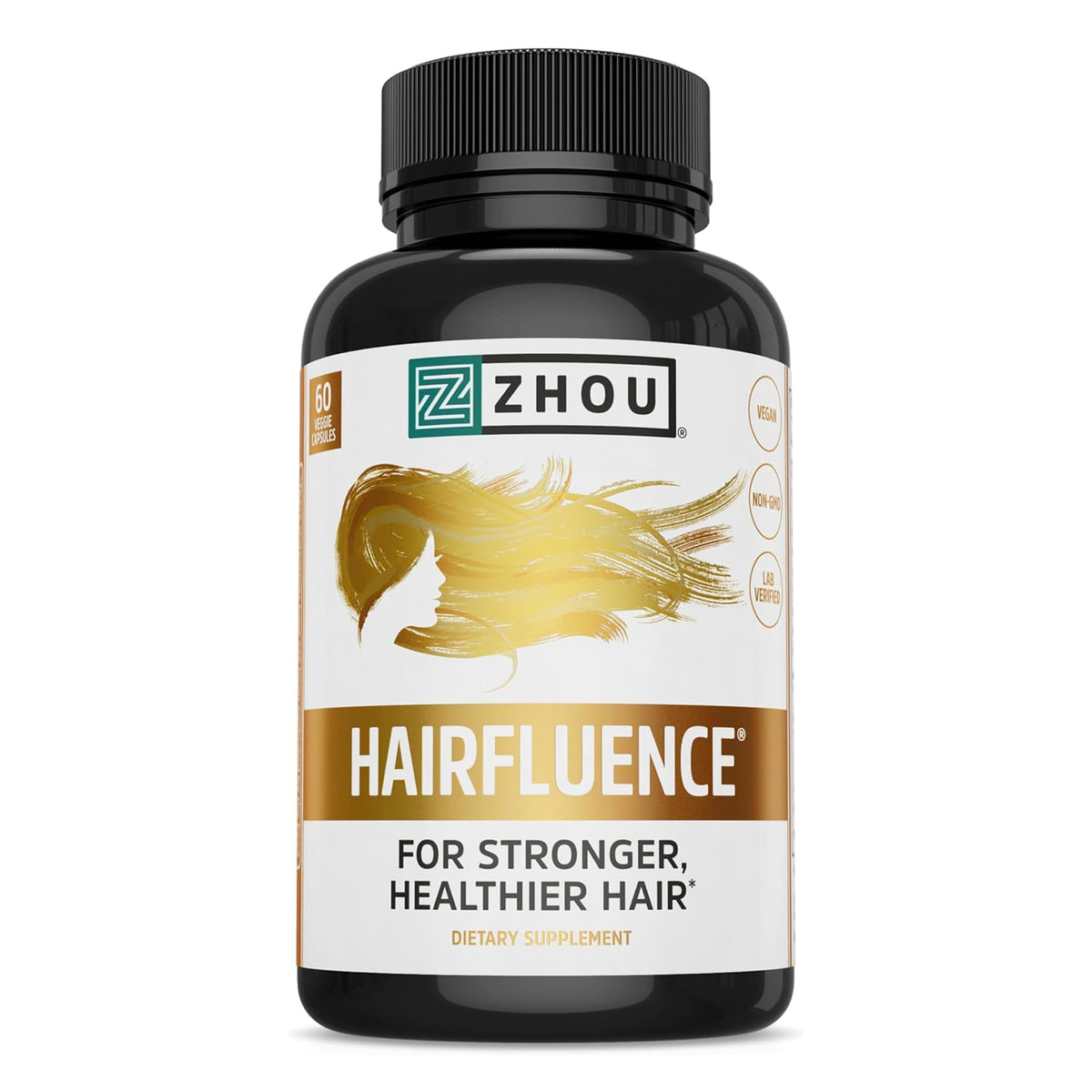 ZHOU Hairfluence bottle pour showing daily hair support