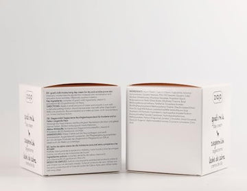 Ziaja Leche de Cabra Crema de Día, textura cremosa, hidratación prolongada para la piel.