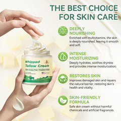 Crema sin olor de ZIIDII manteca de res, apta para piel sensible.