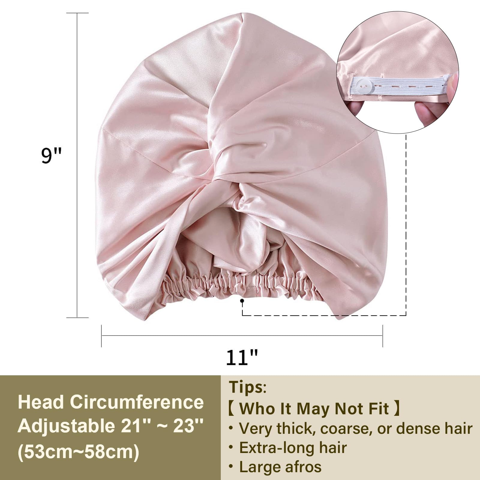 Gorro ZIMASILK para uso diario, ideal para yoga y descanso nocturno.