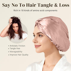 Gorro de seda ZIMASILK hipoalergénico, ideal para cuero cabelludo sensible y sueño relajante.