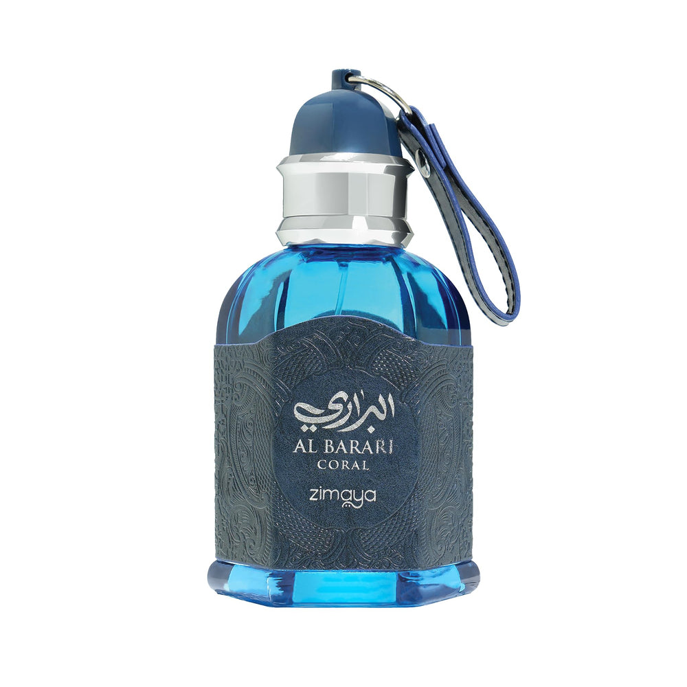 Zimaya Al Barari Coral, botella frontal, aroma fresco para uso diario