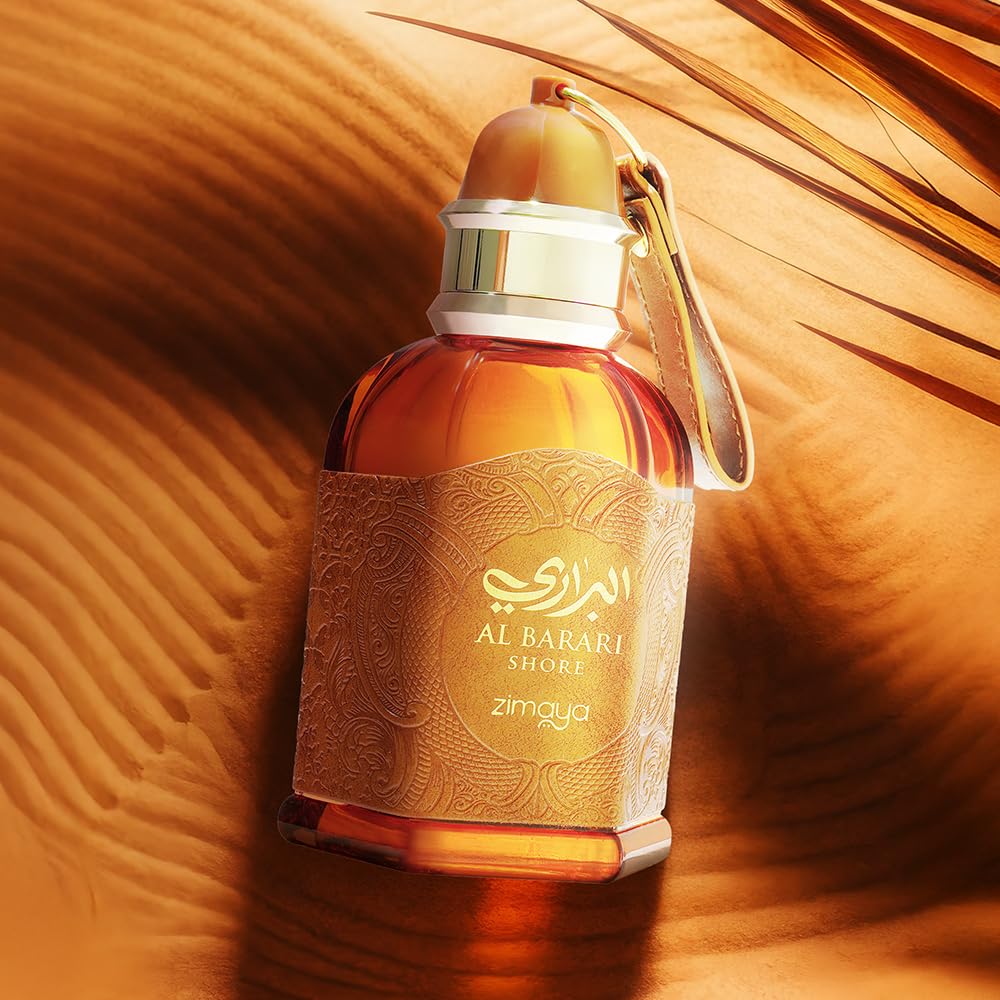 Scent splash suggesting the vibrant opening notes of Zimaya Al Barari Shore Pour Homme.