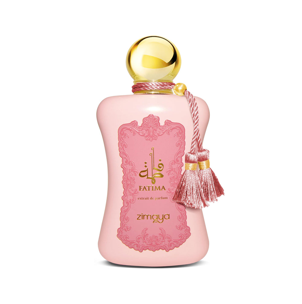 Zimaya Fatima Pink bottle front view for elegant evenings.